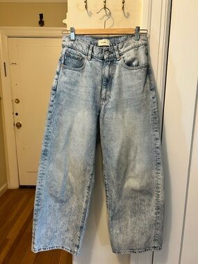 DL1961 Light Blue Boyfriend Wide-Leg Jeans